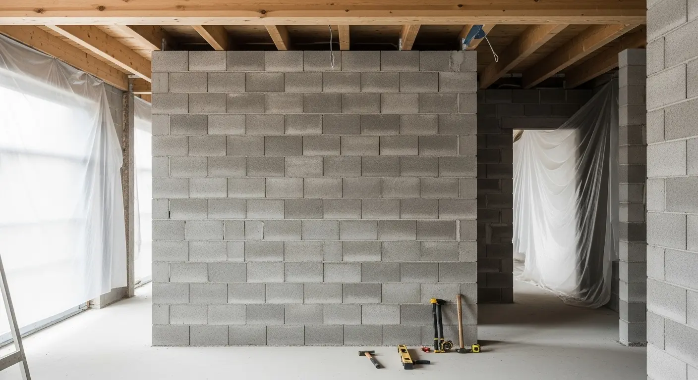 Mur de refend pour illustrer à quoi ça ressemble et comment distinguer